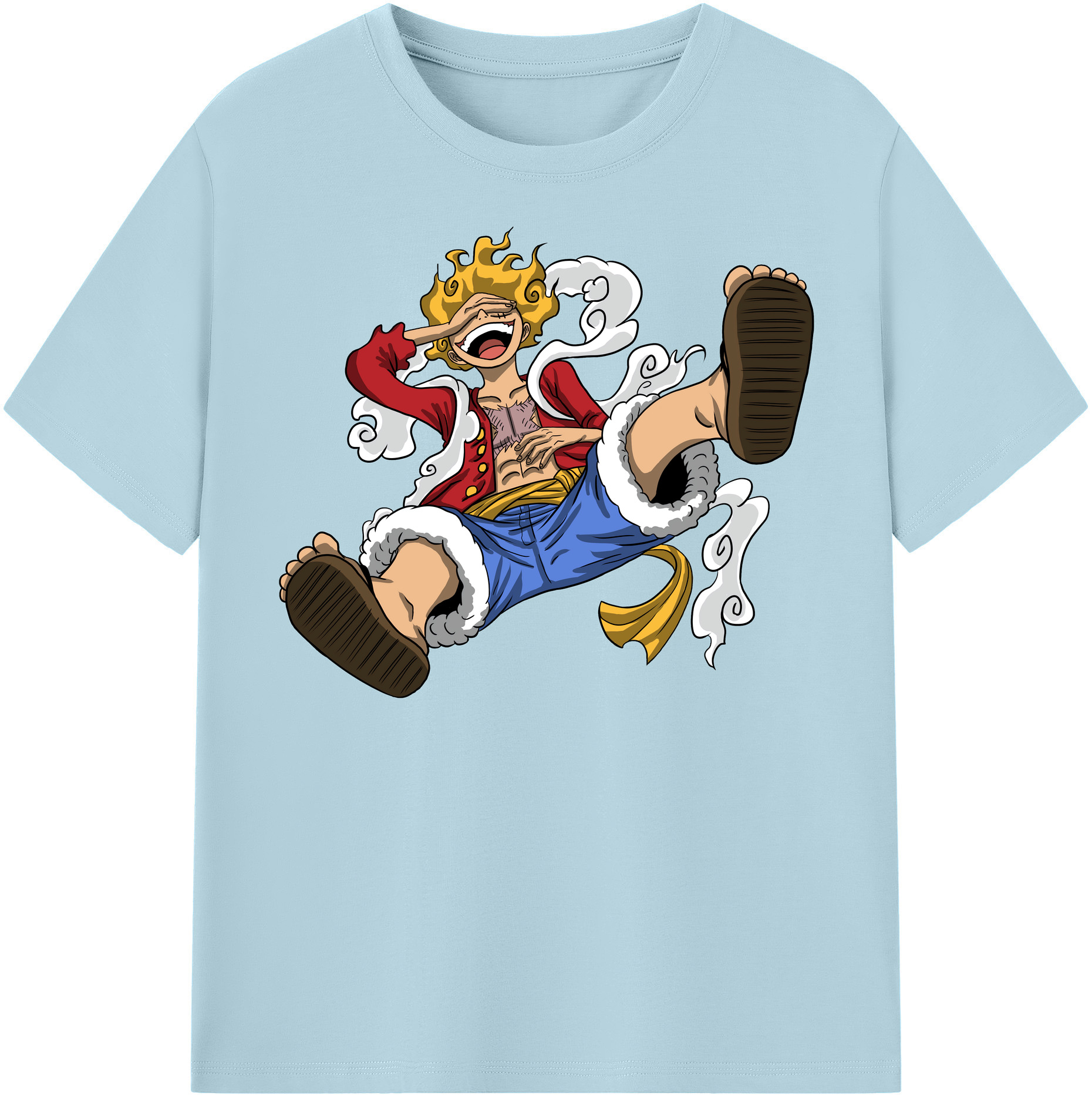 ワンピース モンキー・D・ルフィ ONE PIECE Monkey D. Luffy 綿100％半袖Tシャツ（フロントプリント）